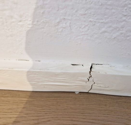 Home 2 kapotte plinten opstijgend vocht behandeling